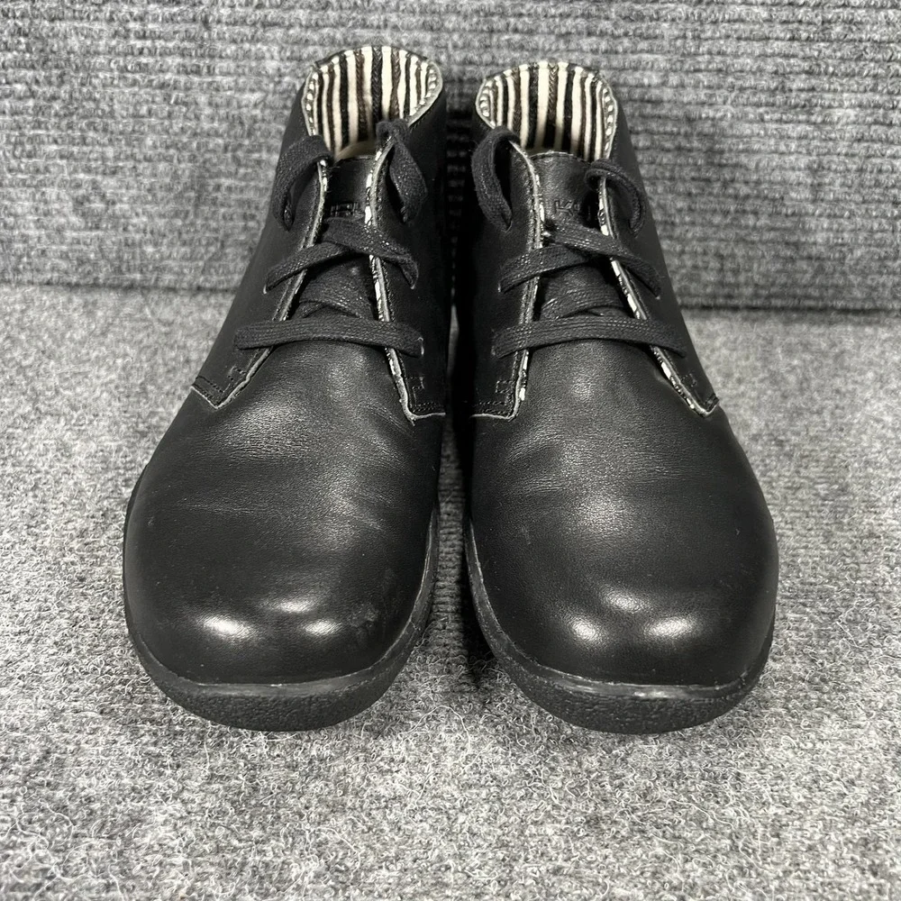 KURU Shoes Mens Size 7 Black Leather Chukka Comfort Casual Sneakers 100911‎